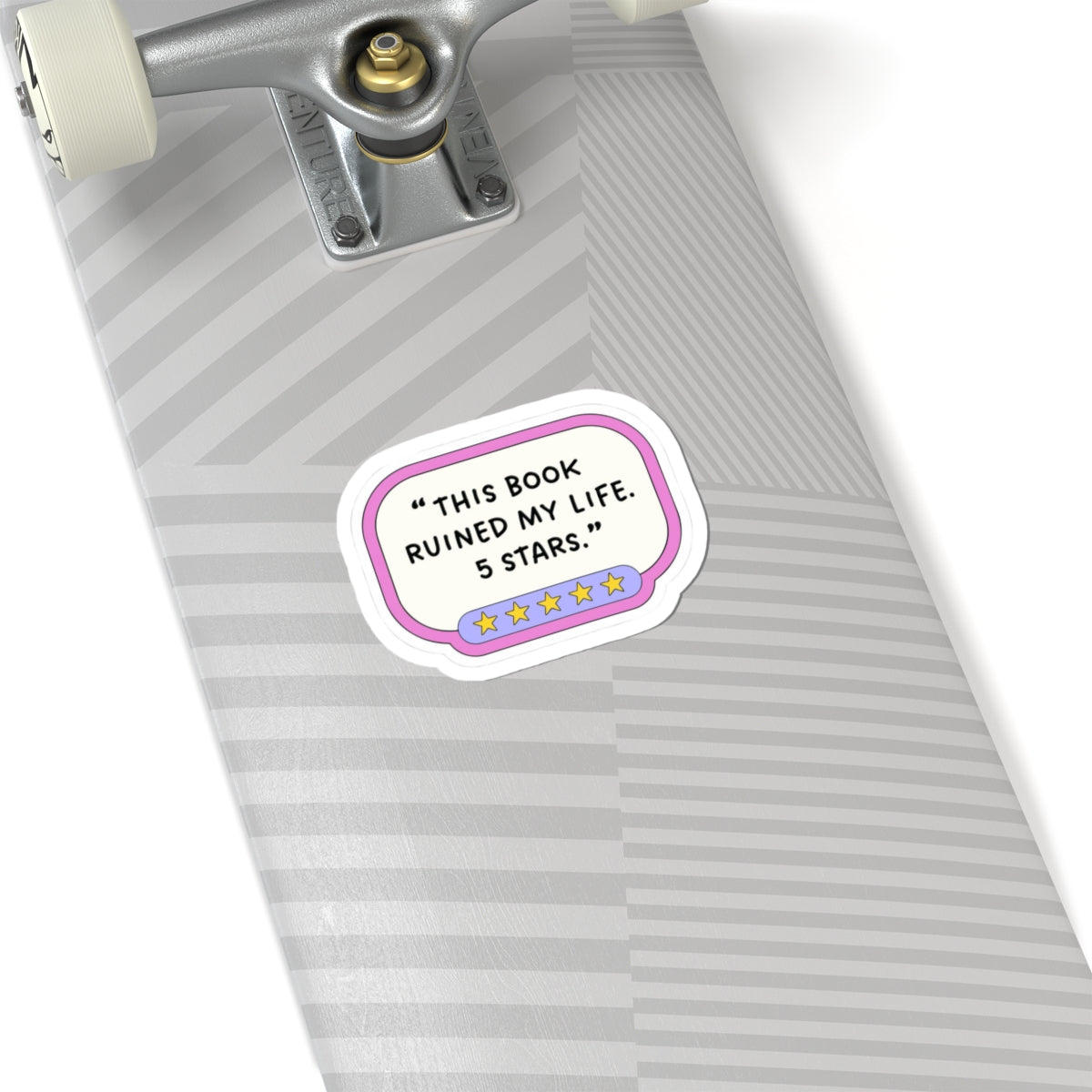 "This Book Ruined My Life. 5 Stars." Cute Pastel Review Decal Stickers