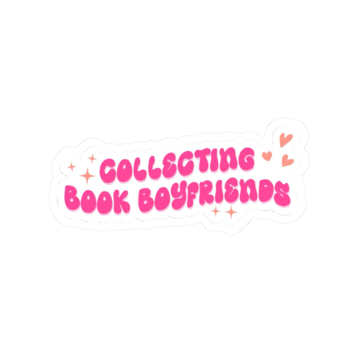 Collecting Book Boyfriends Sticker Cute Pink Aesthetic Decal for Readers