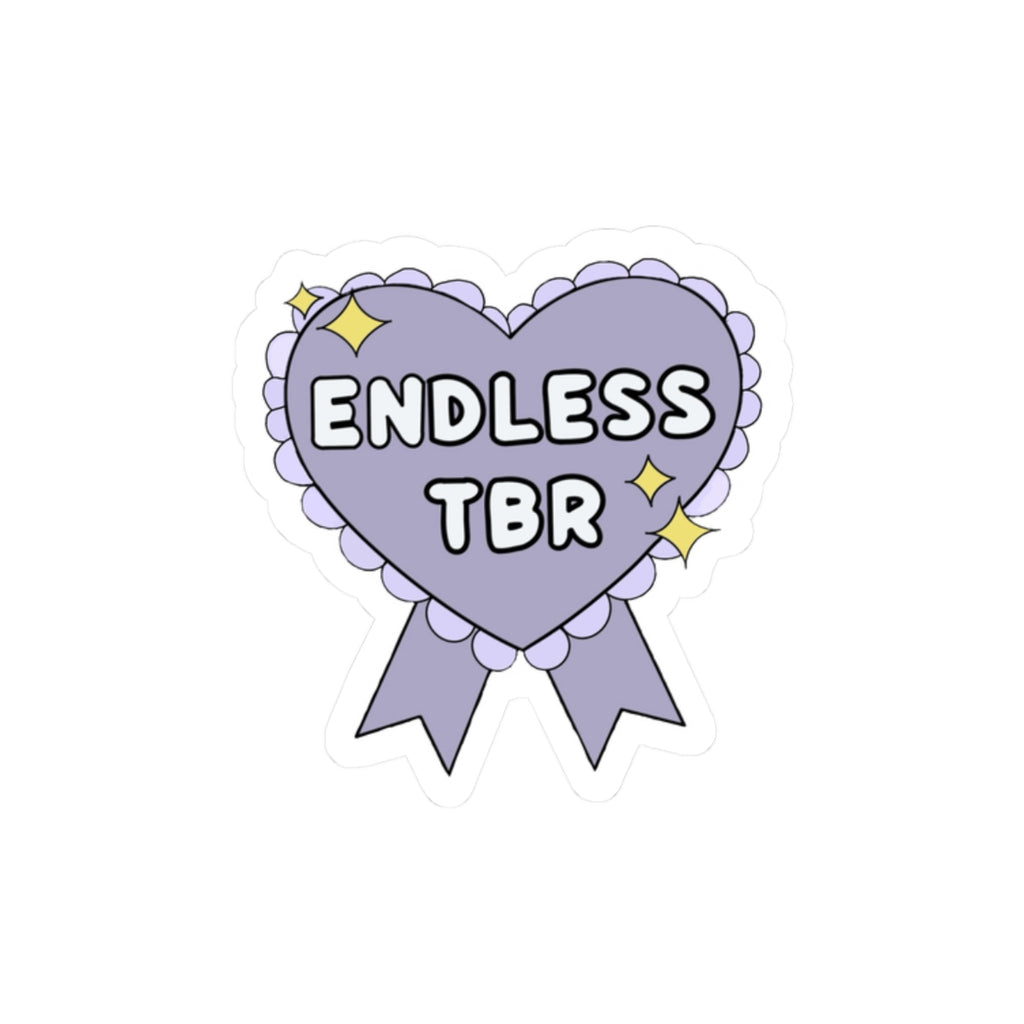 Endless TBR Lavender Heart Sticker Bookish Laptop Decal