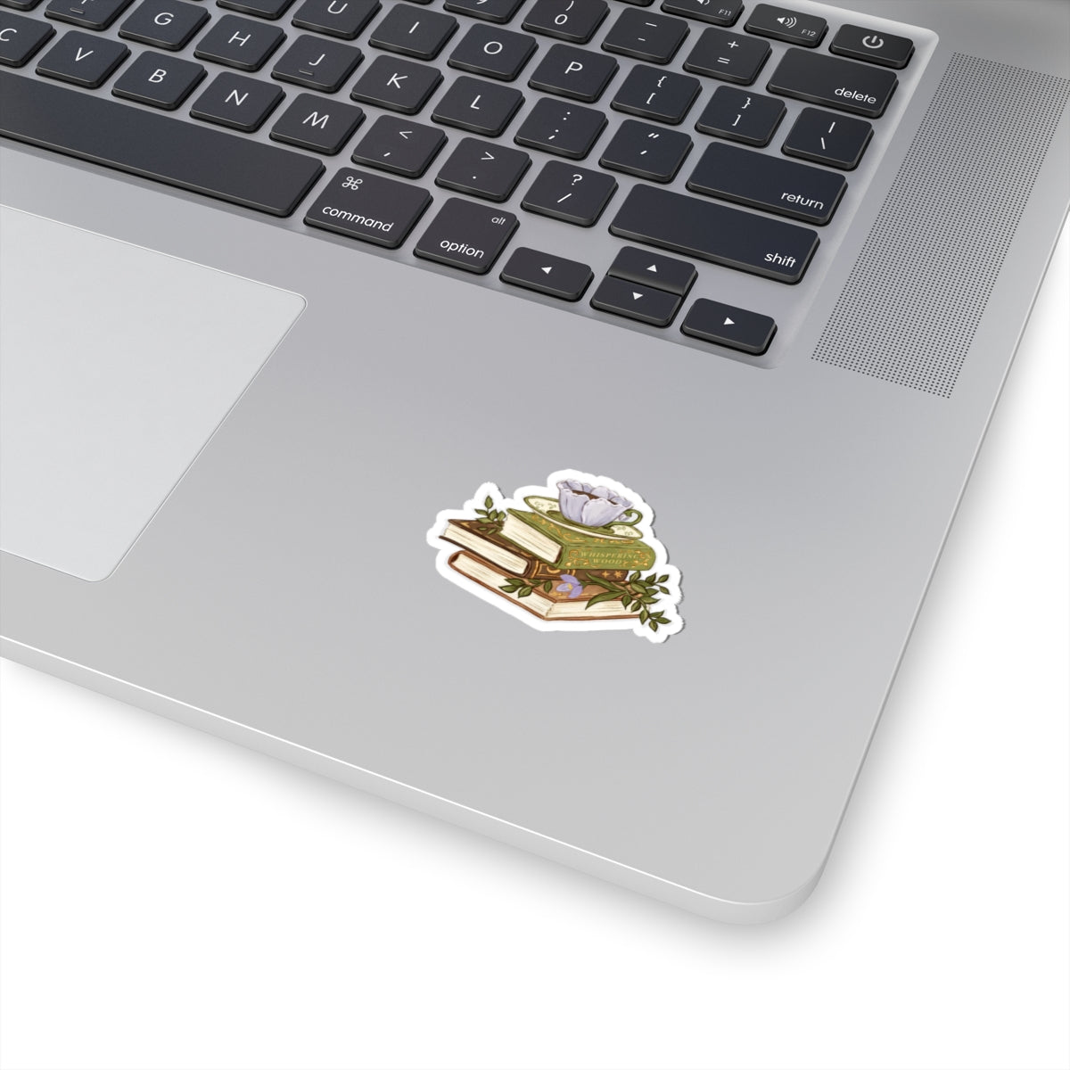 Cozy Teacup & Books Sticker Vintage Reading Aesthetic Decal