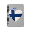 SISU Finland Heart Spiral Notebook – Ruled Journal for Travel, Study & Inspiration