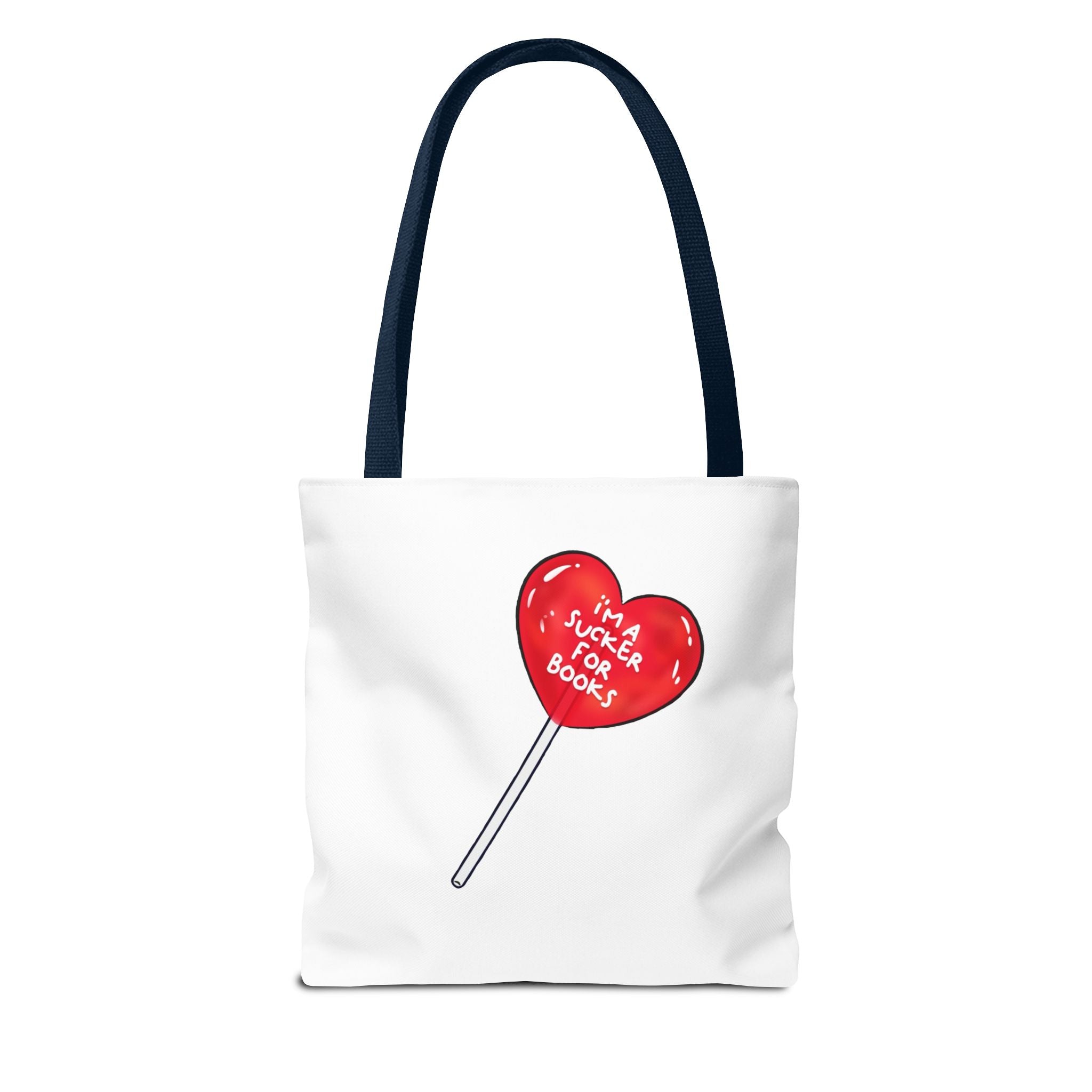Books Are My Love Language Tote Bag — Cute Pink Stack of Books AOP Tote