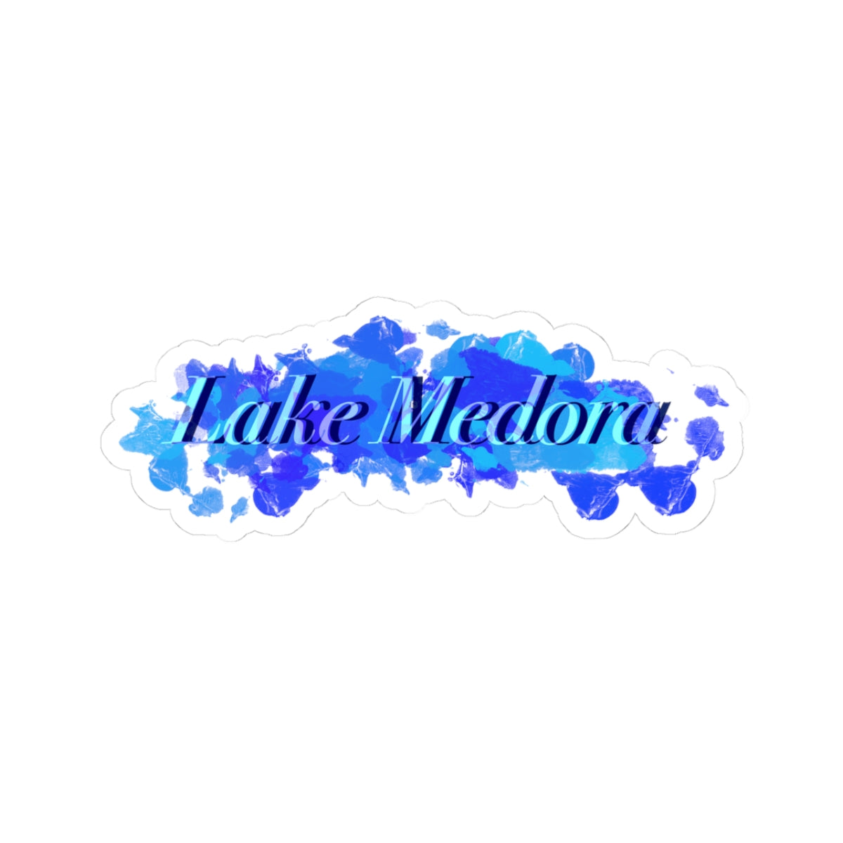 Lake Medora Watercolor Sticker