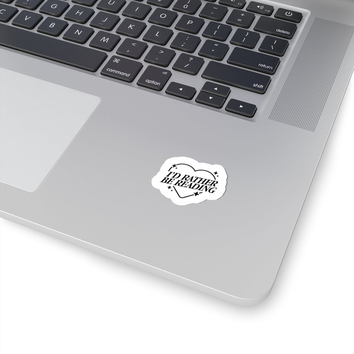 I'd Rather Be Reading Heart Sticker — Book Lover Decal
