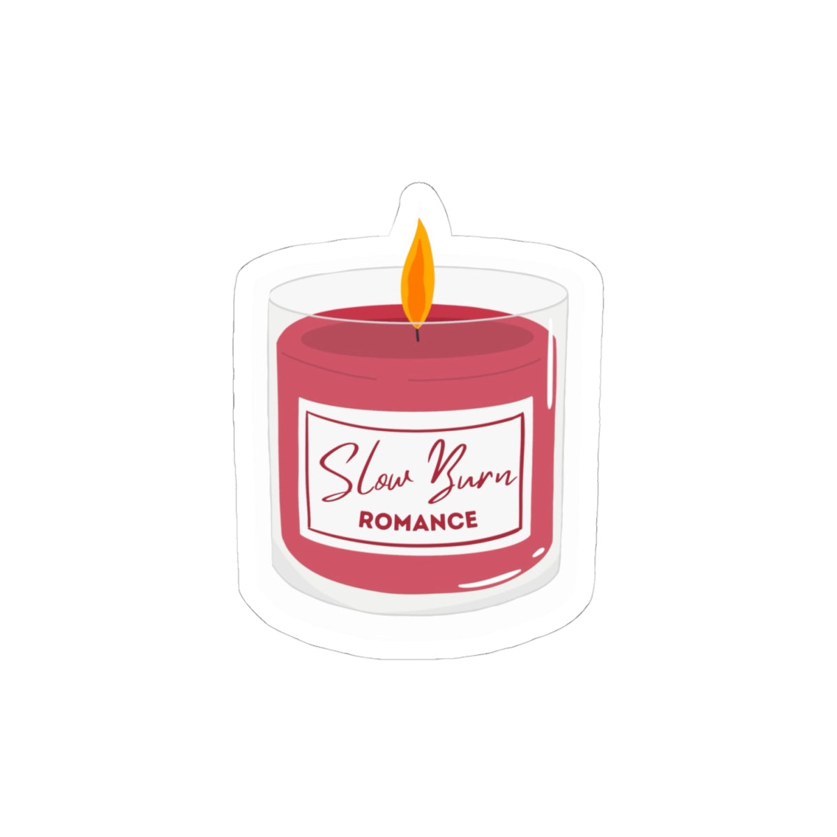 Slow Burn Romance Candle Sticker Decal