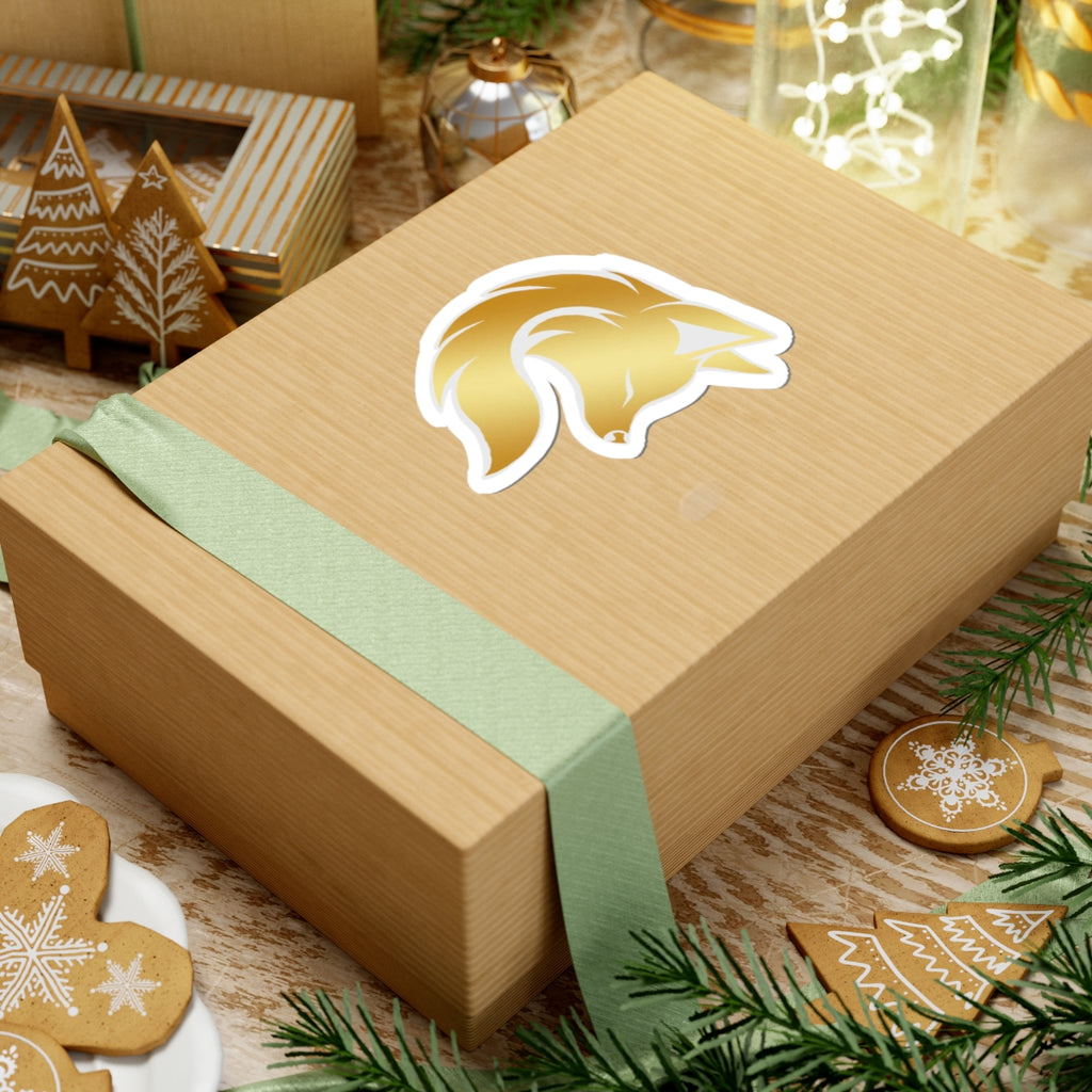 Gold Fox Sticker Laptop Decal