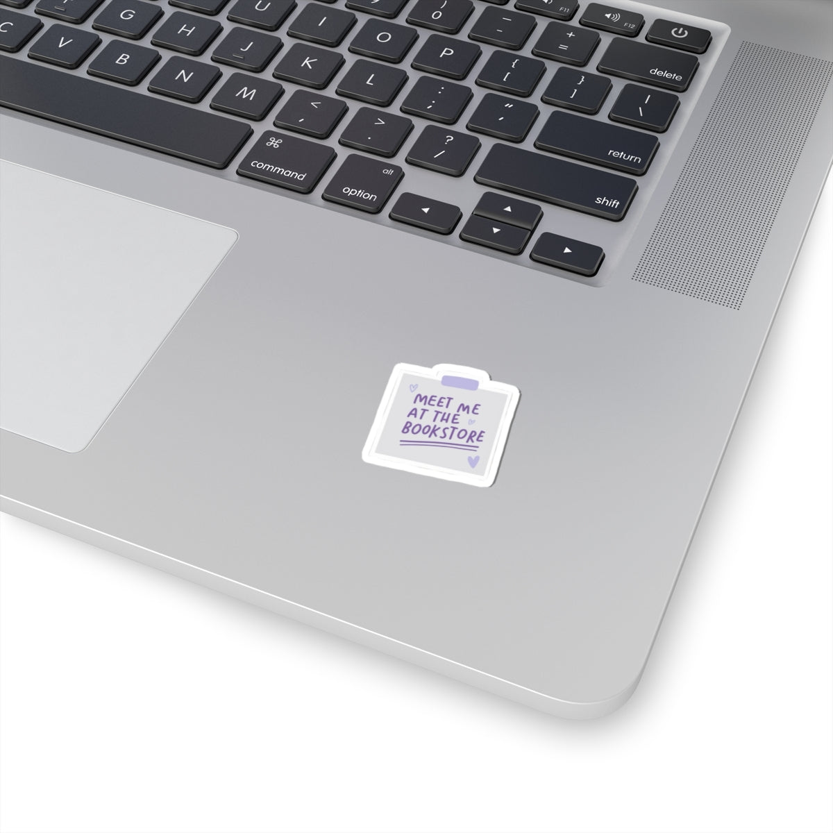Meet Me at the Bookstore Sticker — Cute Lavender Literary Sticker for Laptops, Journals & Book Lovers