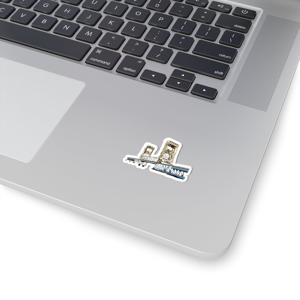 Portage Lift Bridge Sticker — Illustrated Landmark Vinyl Kiss-Cut Decal