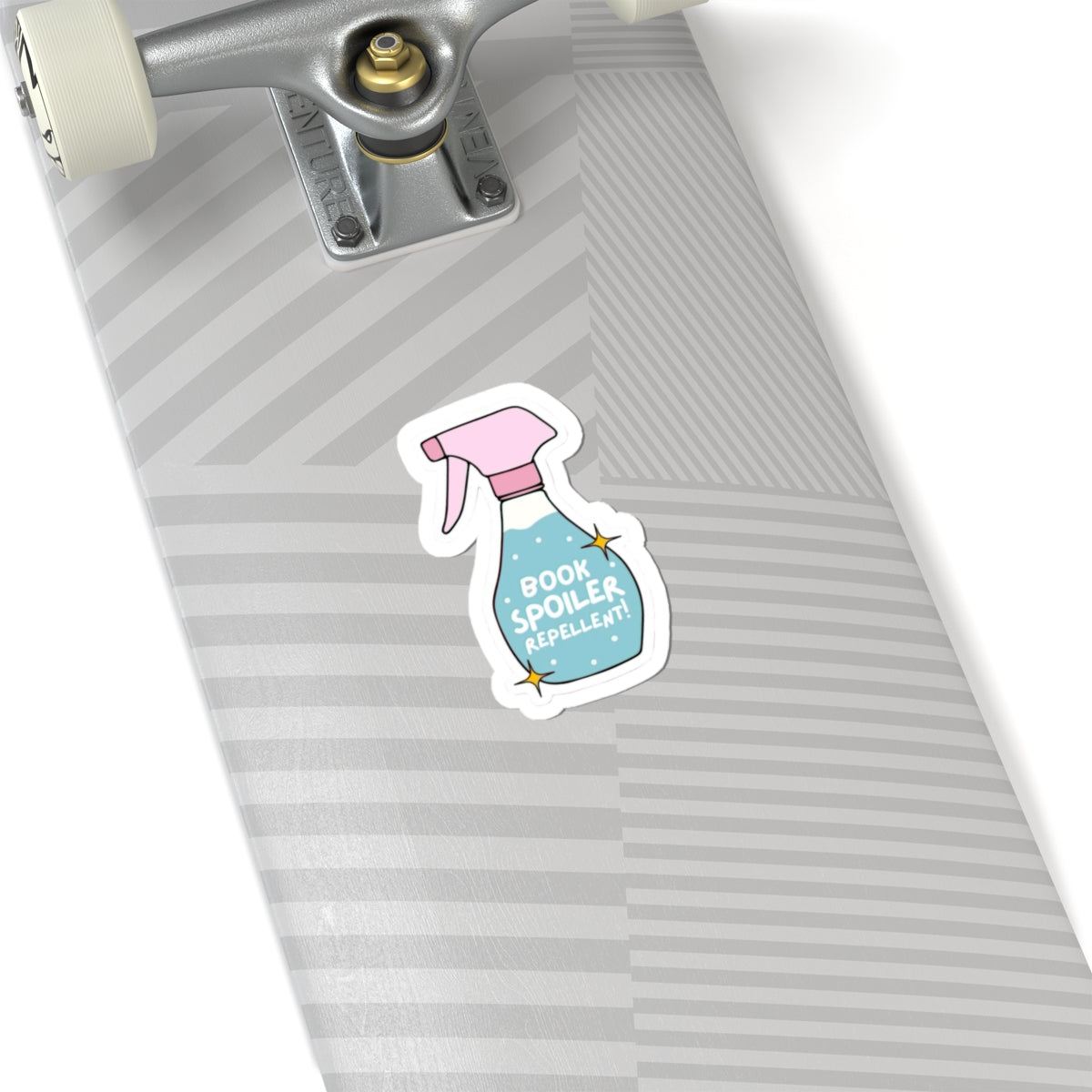 Book Spoiler Repellent Sticker — Cute Spray Bottle Sticker for Laptops, Water Bottles & Journals