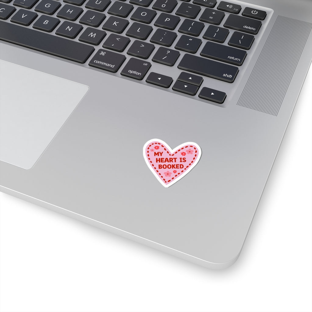 My Heart Is Booked Heart Sticker