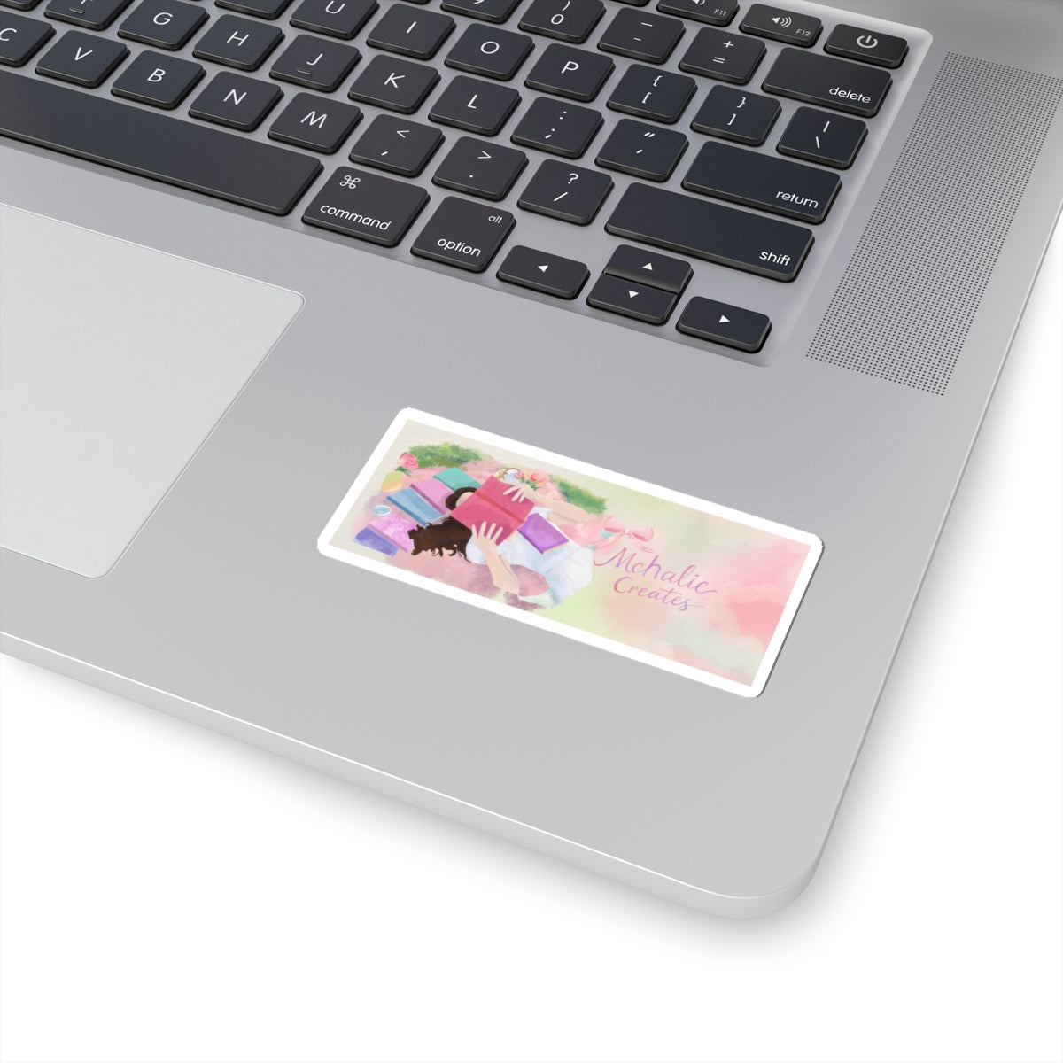 Mchalie Creates Watercolor Reading Sticker Laptop Decal