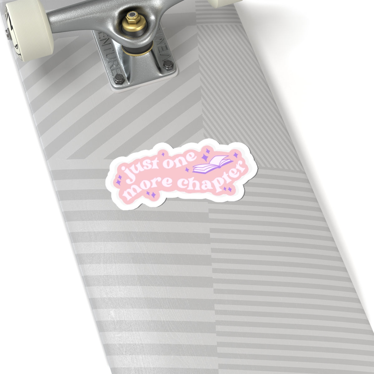 Just One More Chapter Sticker — Cute Pink Booklover Laptop Decal