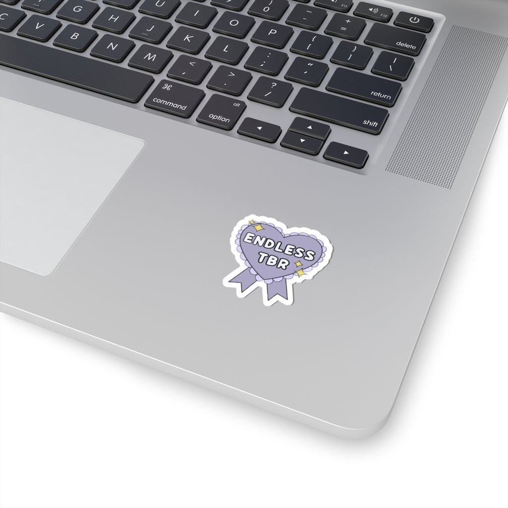 Endless TBR Lavender Heart Sticker Bookish Laptop Decal