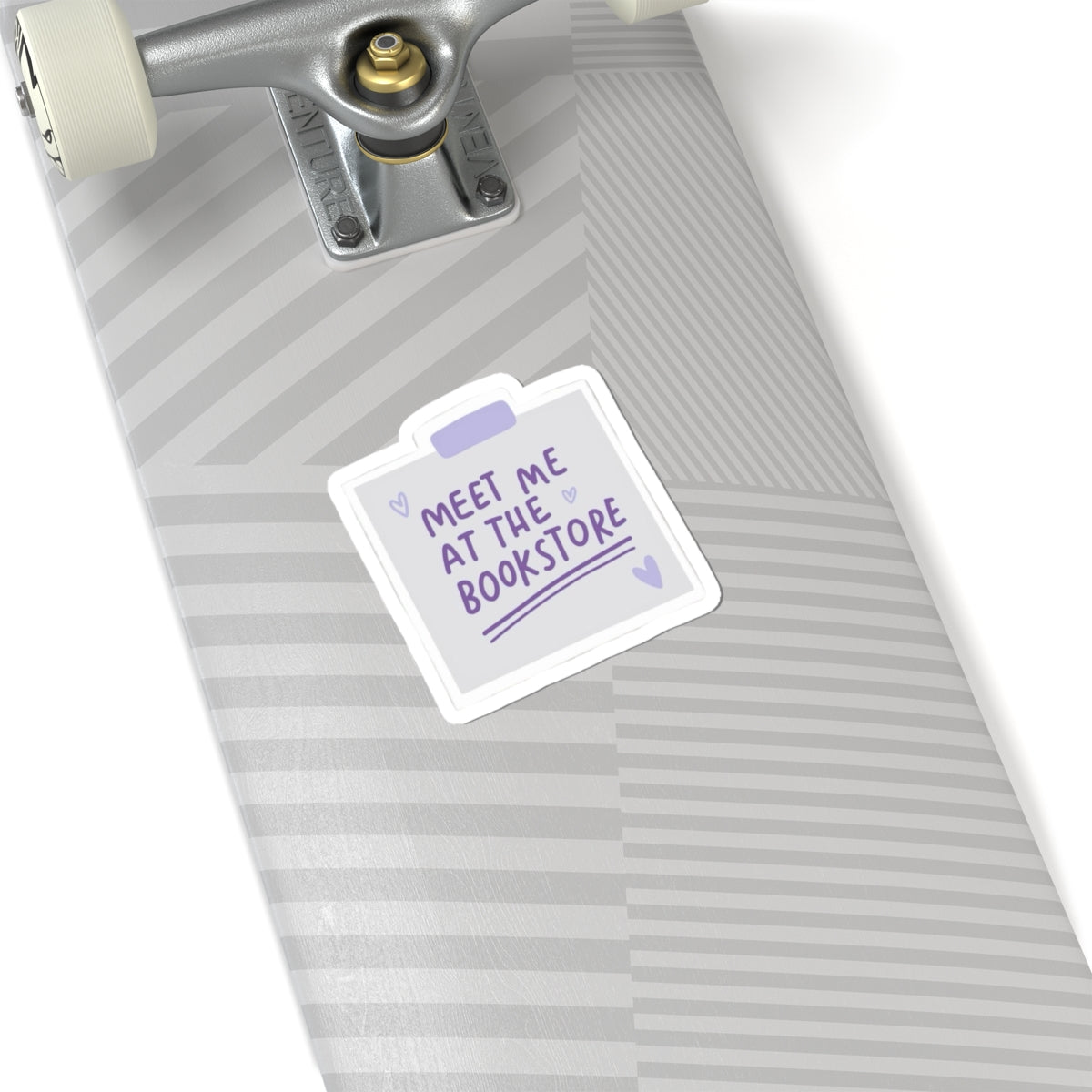 Meet Me at the Bookstore Sticker — Cute Lavender Literary Sticker for Laptops, Journals & Book Lovers